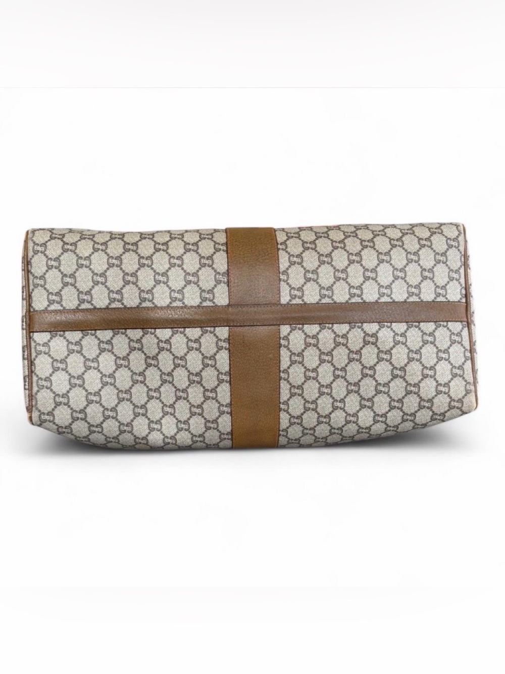 Gucci Plus Monogram Canvas Duffel Boston Bag with Leather Trim. Comes with COA - Picture 7 of 15
